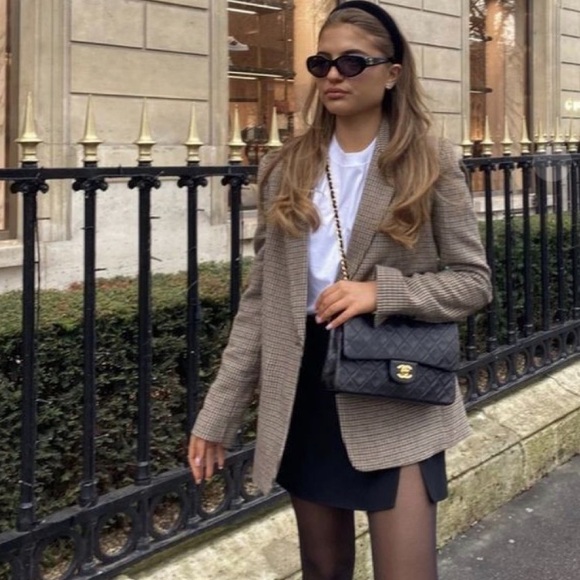 Astr Jackets & Blazers - ASTR Pauline Houndstooth Gingham Blazer